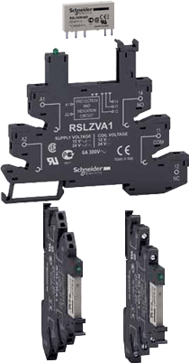 Интерфейсные промежуточные реле Telemecanique Zelio Relay RSL в тонком исполнении