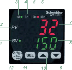 Лицевая панель терморегуляторов Zelio Control REG48